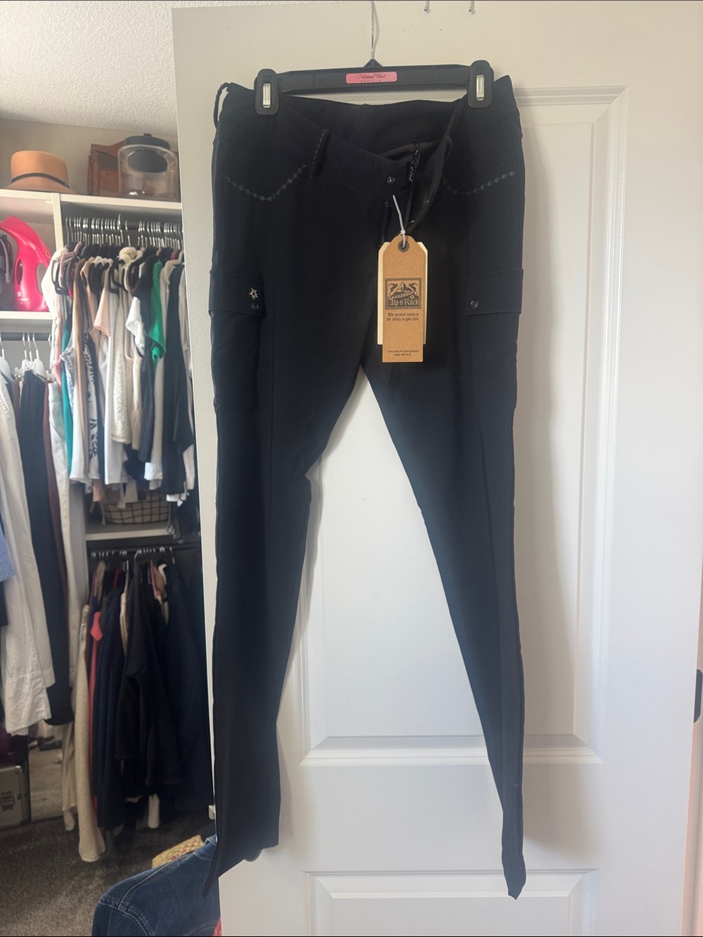 Alp N Rock Black Slim Cargo Skinny Pants